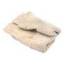 Fingerless cream gloves